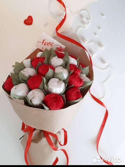 Сладкие букеты из конфет