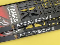 Рамки 2 шт для номерного знака Porsche значок Порш