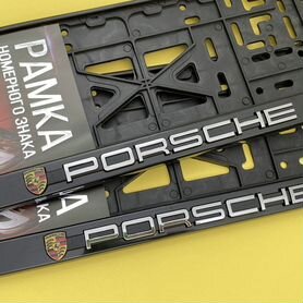 Рамки 2 шт для номерного знака Porsche значок Порш