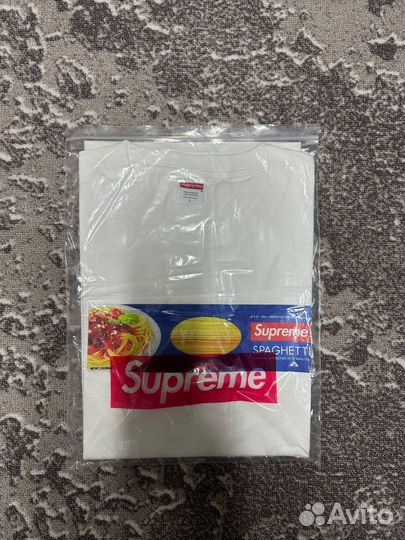 Футболка Supreme spaghetti белая