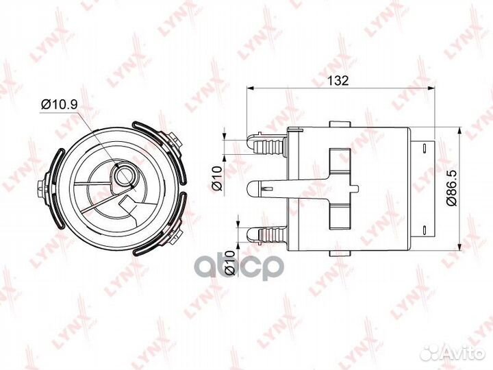 Фильтр топливный LF998M lynxauto