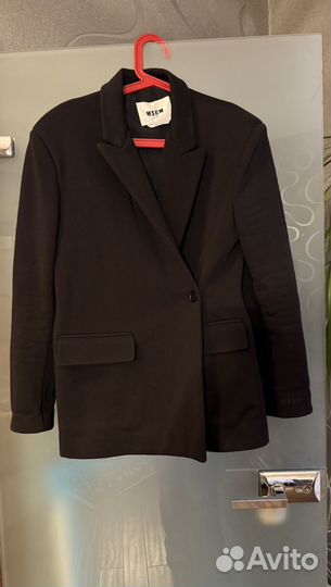 Пиджак Msgm черный приталенный прямой