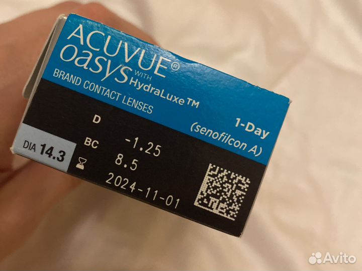 Линзы acuvue oasys -1,25