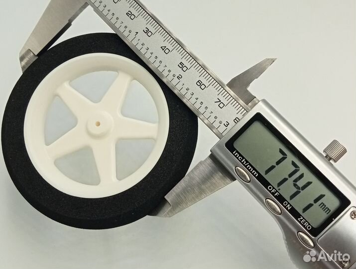 Набор колёс для авиамодели (100,77,65мм)