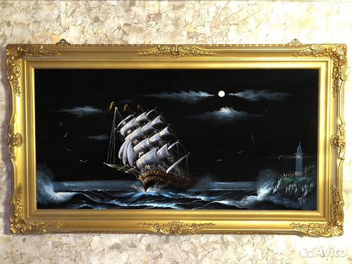 Картина маслом на холсте, бархатная