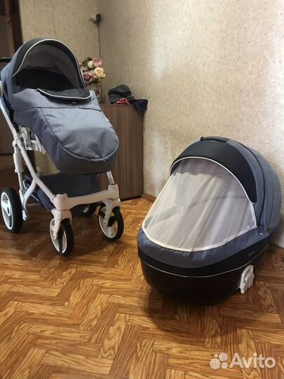 Коляска 2 в 1 adamex monte carbon