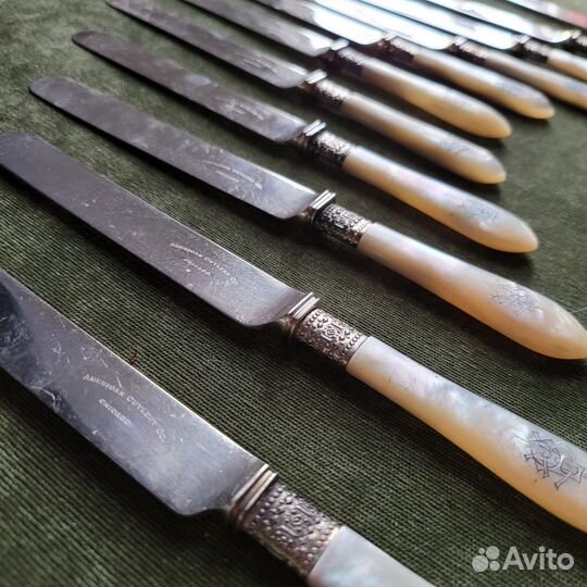 Антикварные ножи из перламутр и серебра