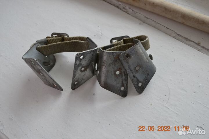 Крепления для лыж СССР+лыжные палки СССР