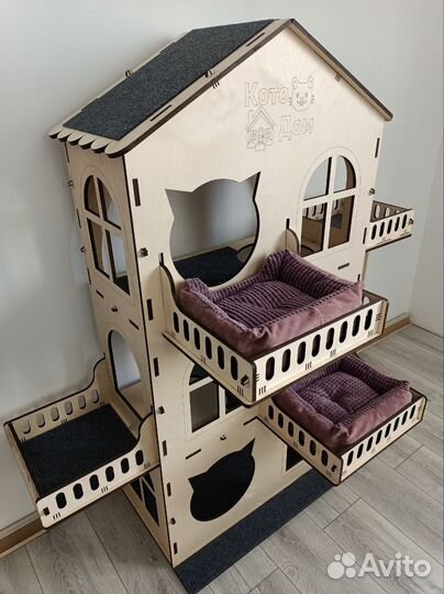 Домик для кошки с когтеточкой