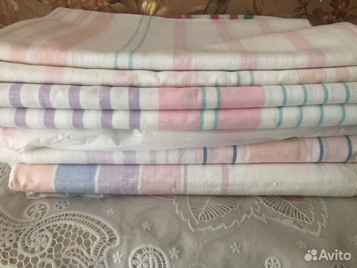 Простыни новые парные льняные, советские