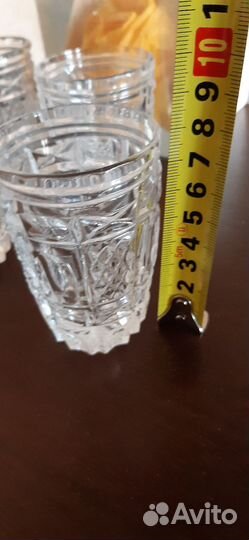 Хрустальные конфетница, стопки, ваза керамика