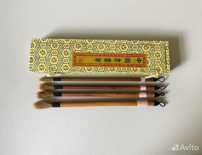 Кисти для каллиграфии, куница, 4шт