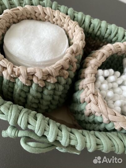 Набор корзинок своими руками из трикотажа