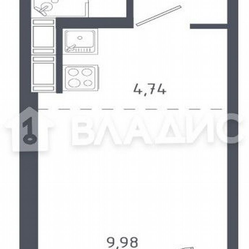 Квартира-студия, 21,3 м², 3/11 эт.