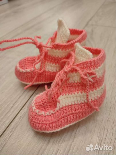 Пинетки вязаные для девочки