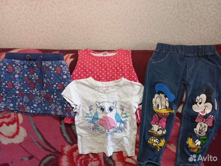 Большой пакет одежды на девочку