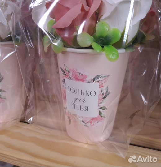 Розы из мыла мини букеты