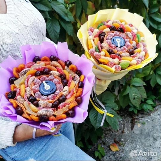 Съедобный букет учителю сухофрукты
