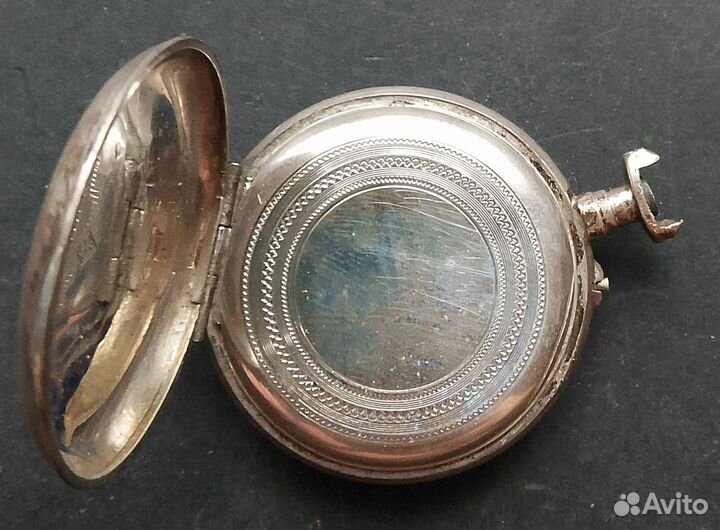 Часы-кулон, серебро, 19-век