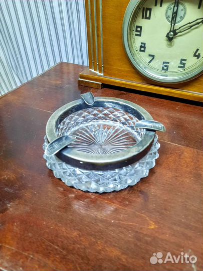 Пепельница ленинград,стекло,мелхиор