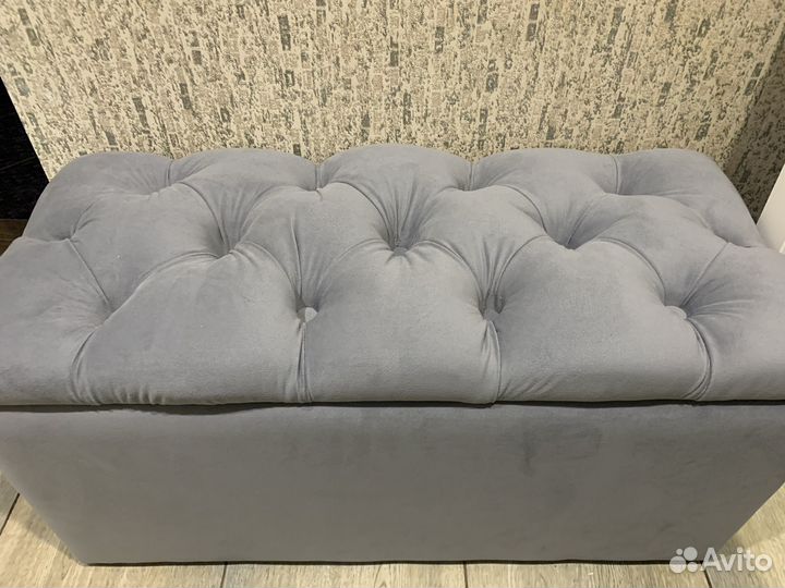 Банкетка, обувница с ящиком новая серого цвета