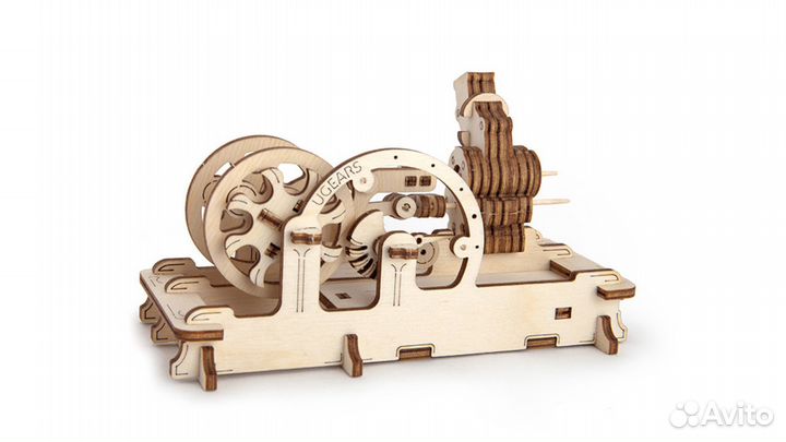 Пневматический двигатель Ugears. Конструктор из де