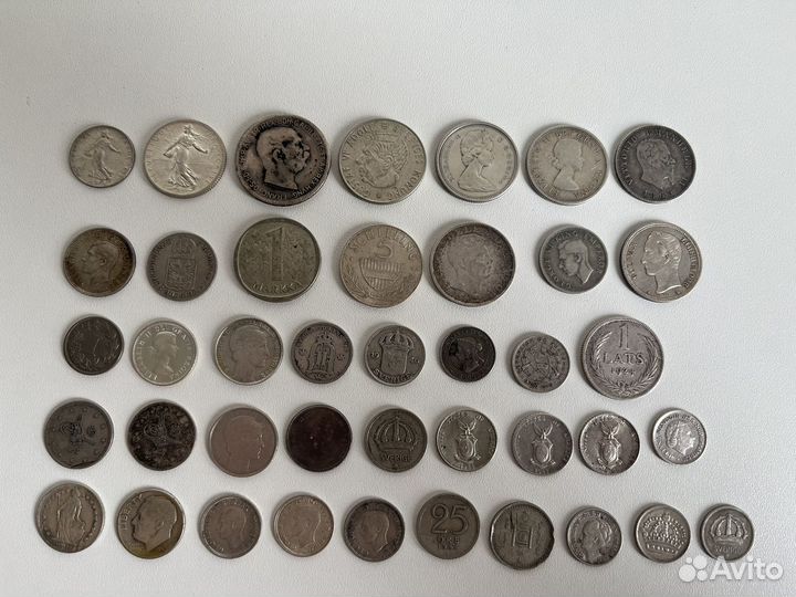 Иностранные монеты из серебра