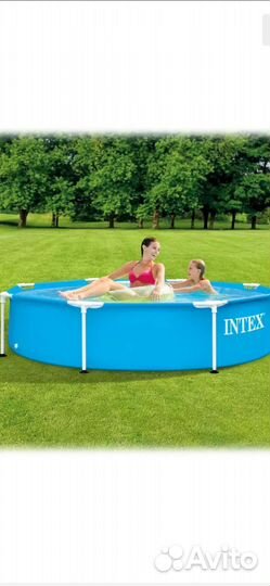 Новый В упаковке каркасный бассейн intex244на51