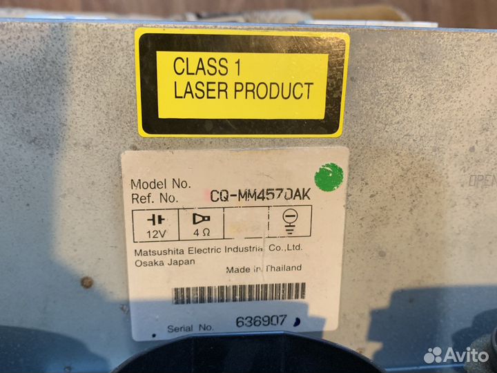 Штатная магнитолла мазда 6 GG рестайлинг 2002-2007