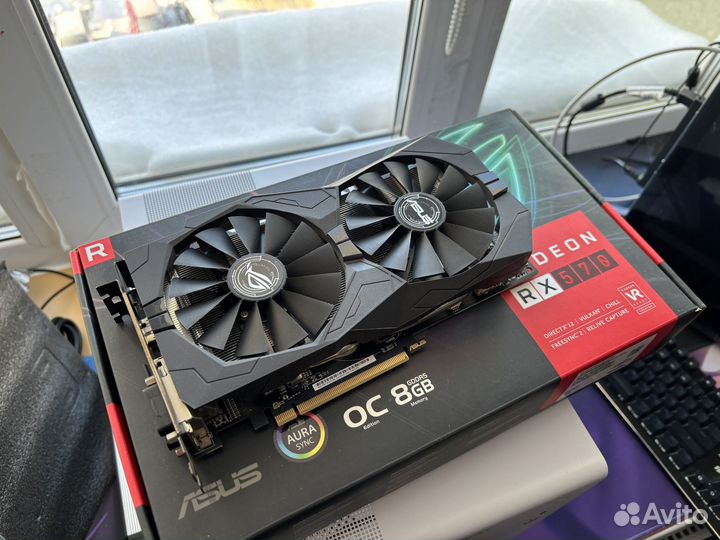 Видеокарты MSI rx 570 4GB / ROG strix 570 8GB