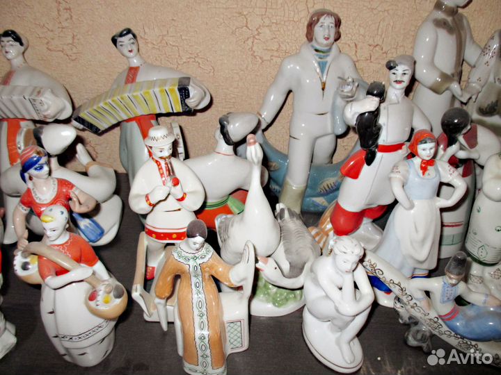 Фарфоровые статуэки Винтаж, коллекция более 100 шт