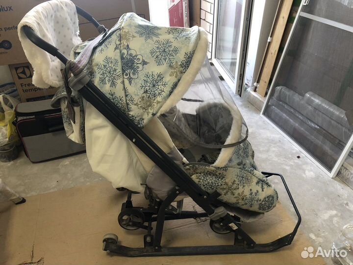 Детские санки коляска ника