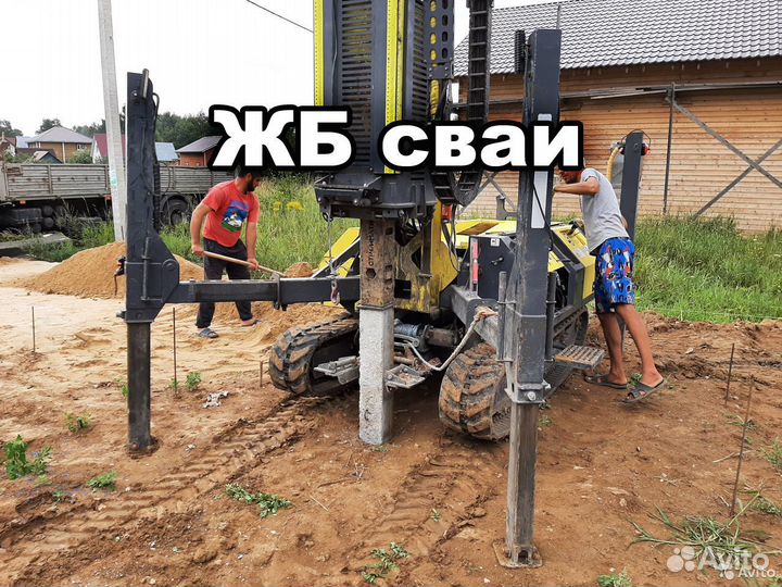 Железобетонные сваи. Забивка Жб свай