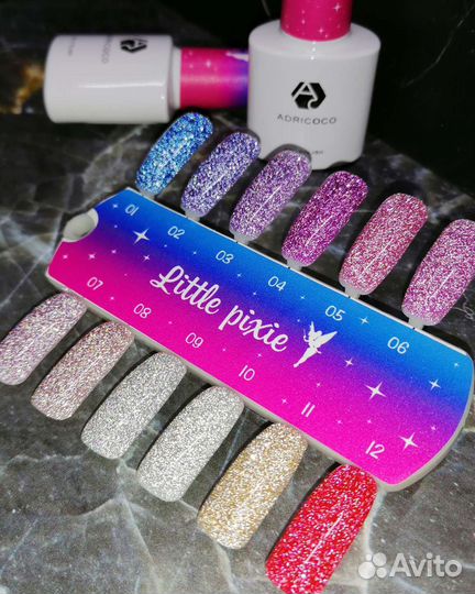 Светоотражающие гель лаки Adricoco
