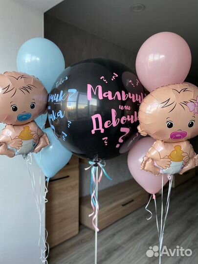 Воздушные шары на выписку. Гендерный шар