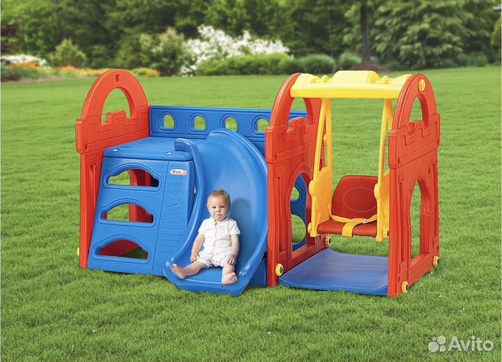 Детская горка и качели