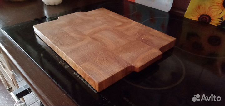 Разделочная,торцевая доска с дуба