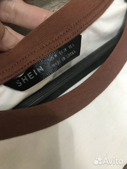 Топ короткая футболка р 44/46 shein сердце леопард