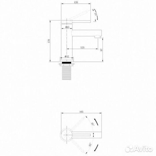 Смеситель для раковины Abber Emotion AF8810G