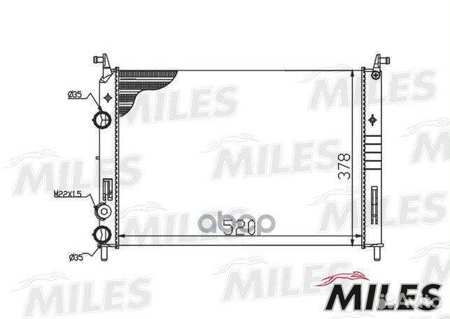 Радиатор fiat albea 1.2-1.6 03- acrm130 Miles