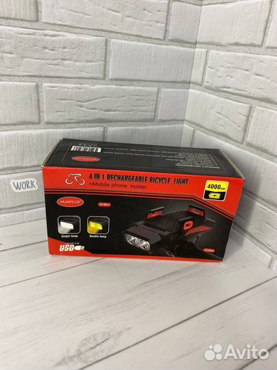 Фонарик с держателем для телефона