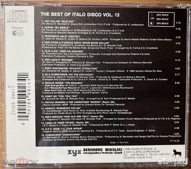The Best Of Italo Disco Vol. 13 (Germany) (1989)