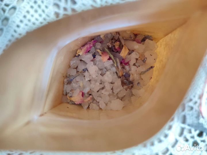 Морская розовая соль для ванны