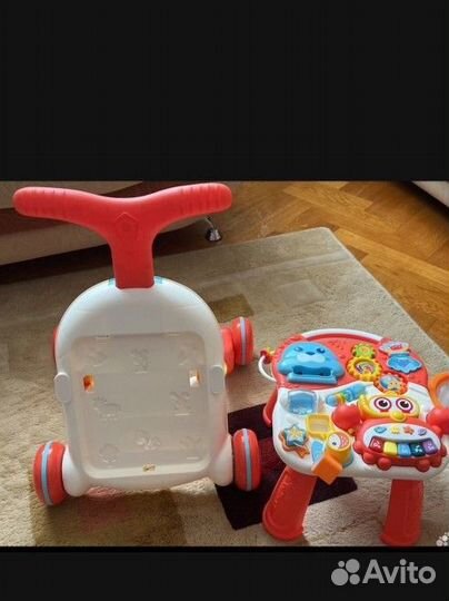 Каталка ходунки столик 2в1
