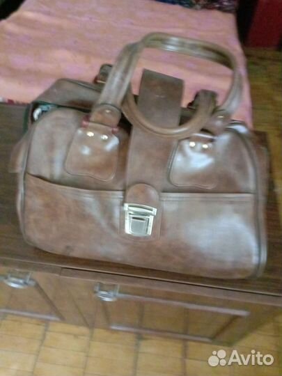 Сумка хозяйственная натуральная кожаный