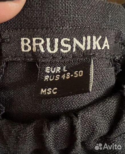 Платье лен brusnika 48 черное