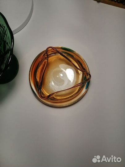 Пепельница цветное стекло СССР