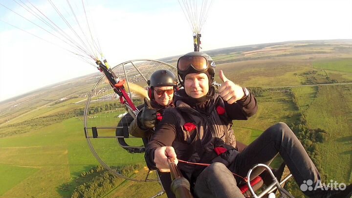 Полёт на параплане Весной в Перми