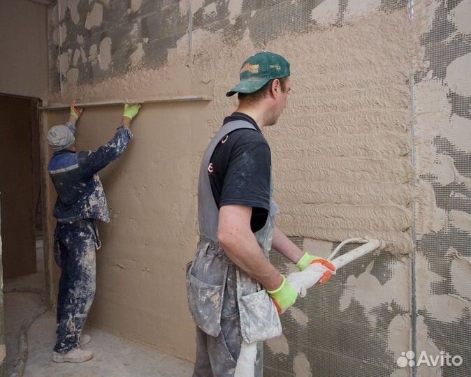 Механизированная штукатурка стен под покраску от 2
