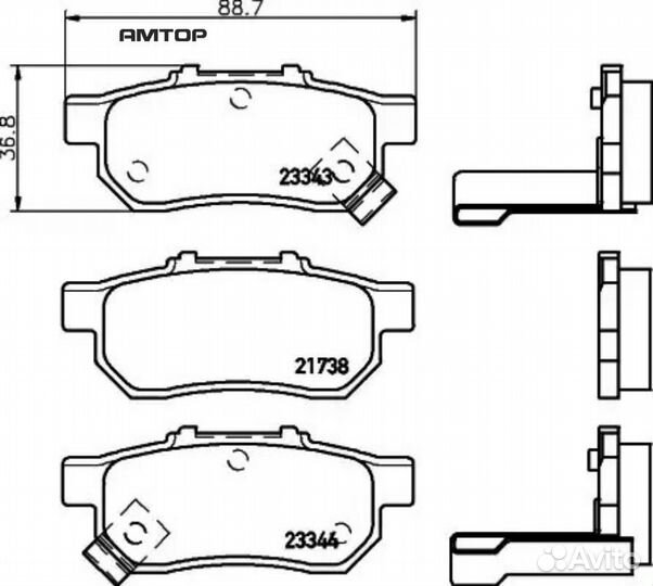 Nisshinbo NP8027 Колодки тормозные дисковые зад (P